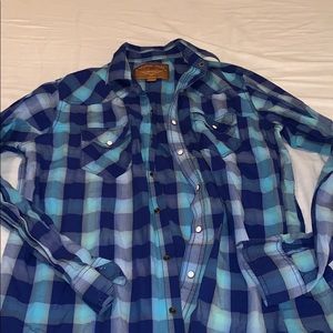Men’s Button Up Plaid Shirt